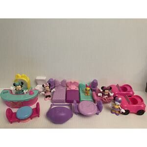 Disney Junior Minnie Mouse Bow-tel Hotel Dollhouse Replacement Mixed Lot
